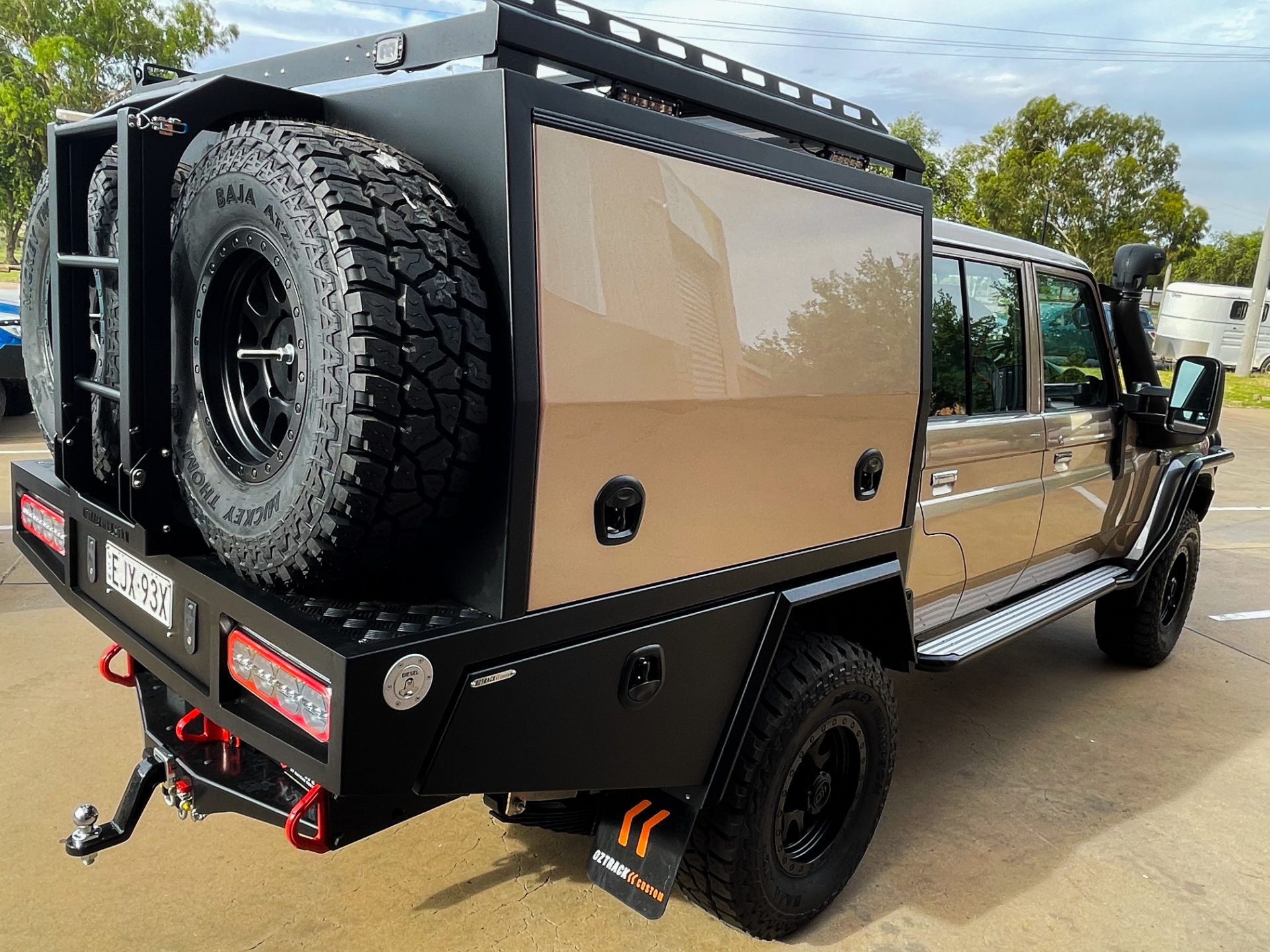 Gold Toyota Landcruiser Chassis Mount Canopy