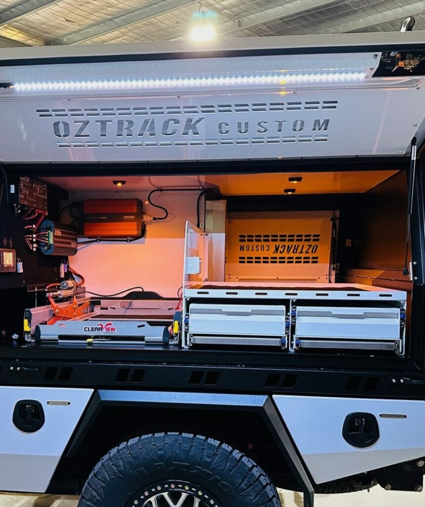 Interior of an OzTrack Custom canopy fitout