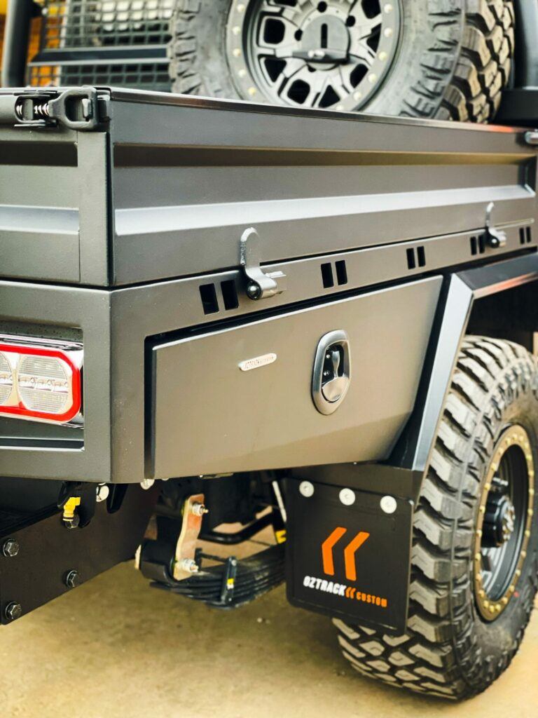 Double tapered under tray toolboxes