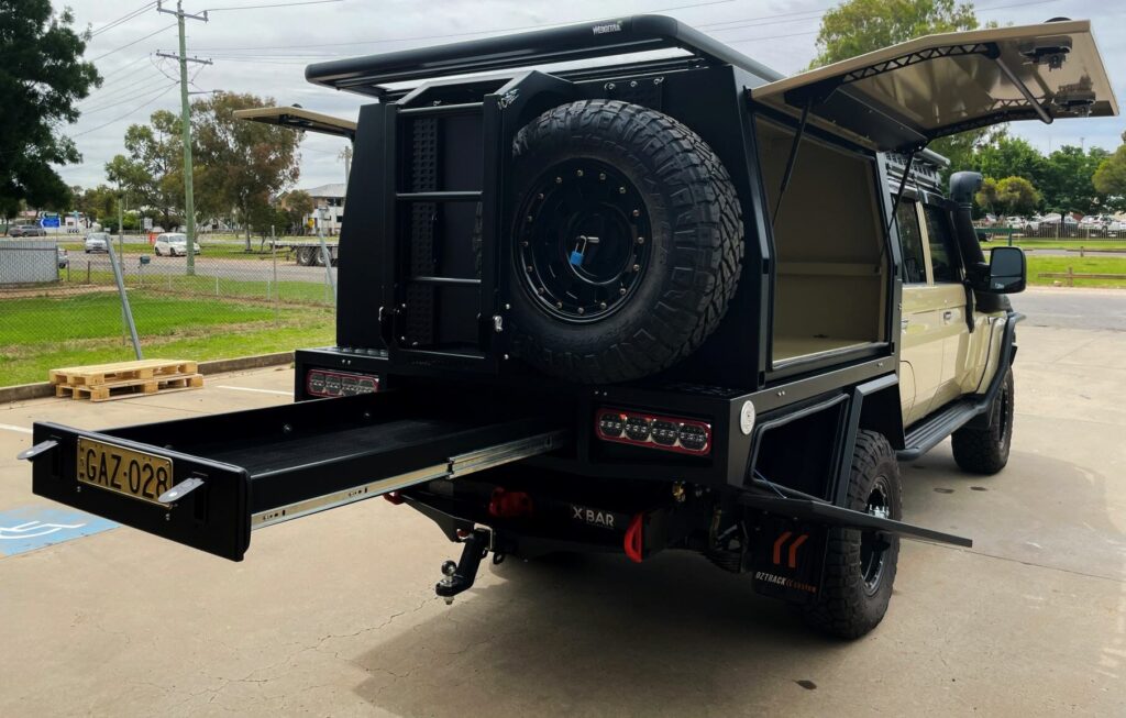 Sandy T Toyota Landcruiser OzTrack Custom Tray & Canopy
